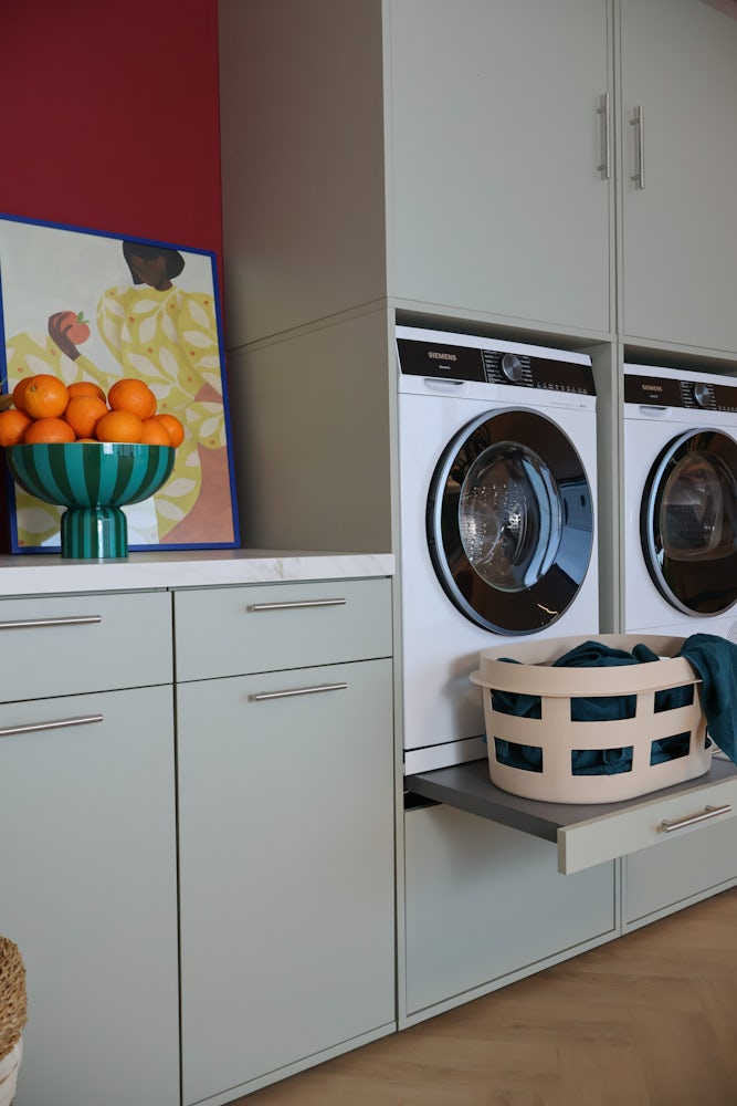 Wasmachine kast Salie Groen Dopamine Decor Wasmachine kast Salie Groen Dopamine Decor